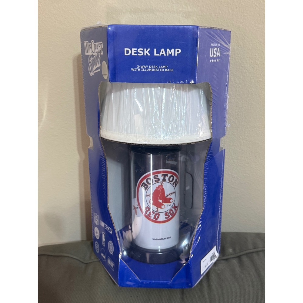 Boston Red Sox WinCraft Sports 3-Way Desk Lamp Illuminated Base 17 Inch NIB